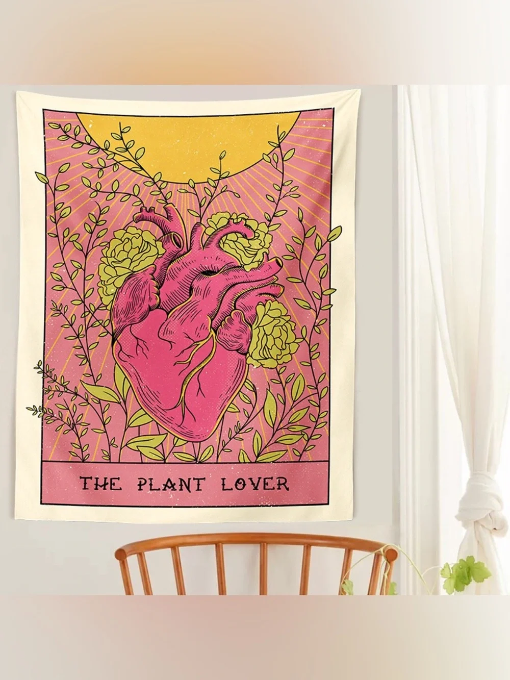 Vintage Tarot The Plant Lover Wall Decor Tapestry